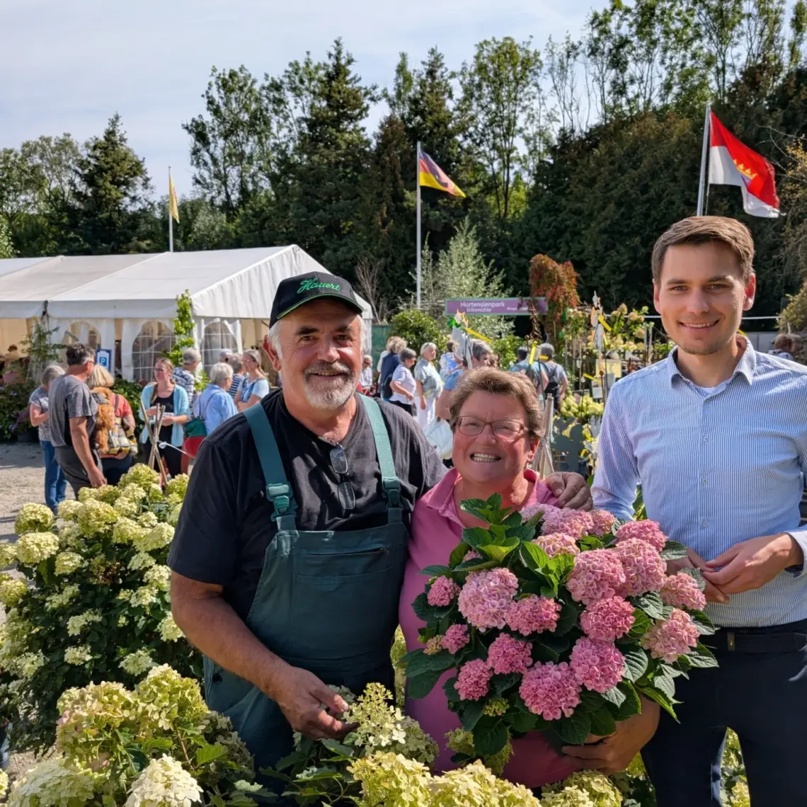 Rispenhortensien Schau im Hortensienpark Erbsmühle